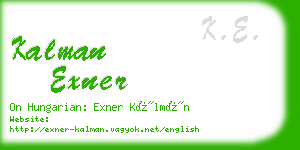 kalman exner business card